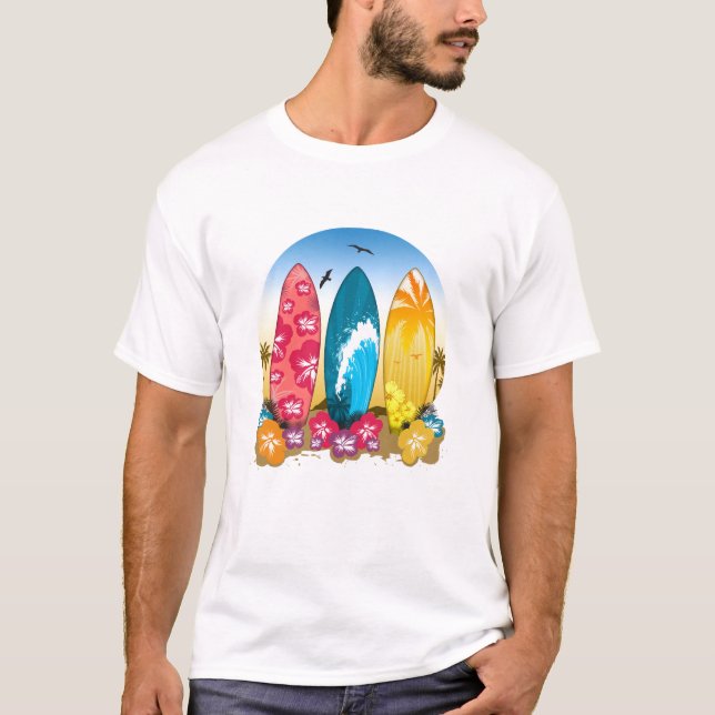 Camiseta Playa de Surfboard (Anverso)