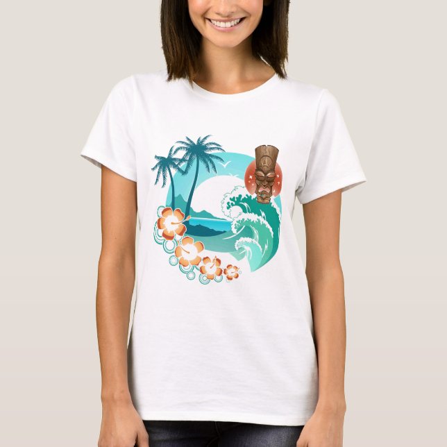 Camiseta Playa de Tiki (Anverso)