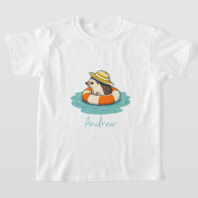 Camiseta Playa de vacaciones de verano de Cute Hedgehog (Distribución)