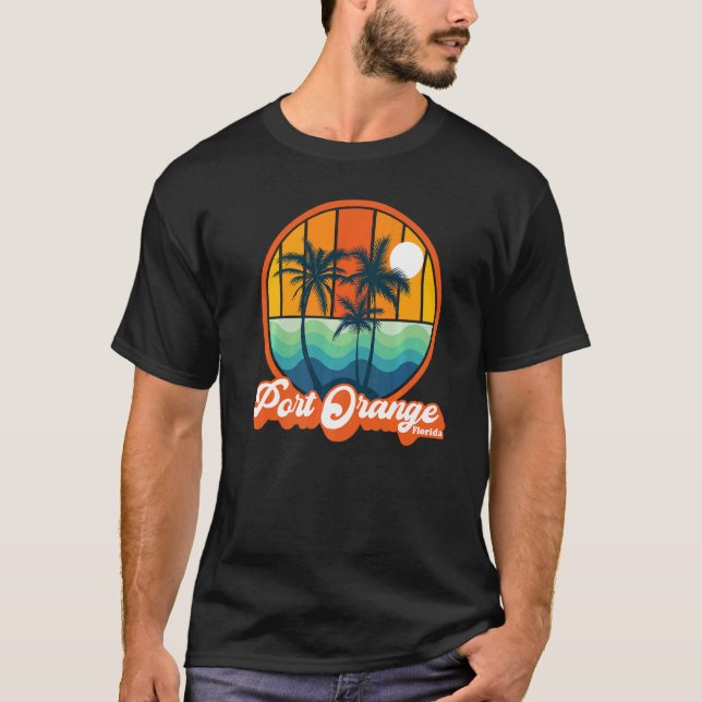 Camiseta Playa de vacaciones de verano de Florida, Naranja  (Anverso)