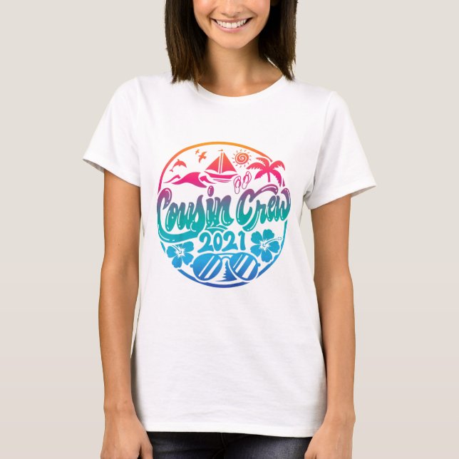 Camiseta Playa de vacaciones de verano para niños primos de (Anverso)