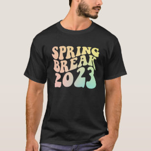 Camiseta Playa de vacaciones Retro Groovy de primavera de 2
