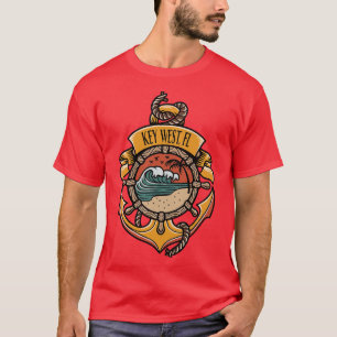 Camiseta Playa de Vela de Cayos de Pesca en Cayo de Florida