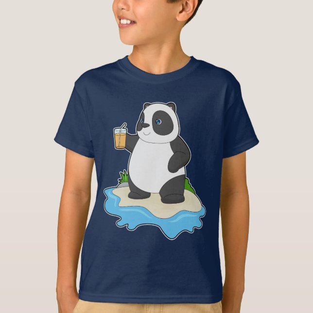 Camiseta Playa de Verano de Panda (Anverso)