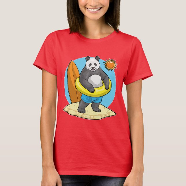 Camiseta Playa de Verano de Panda (Anverso)