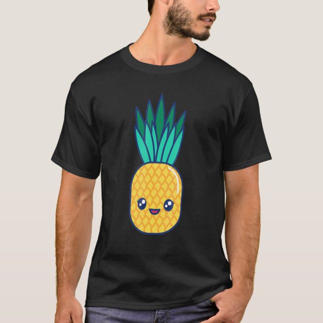 Camiseta Playa de Verano Pineapple Cute Tropical Fruta (Anverso)