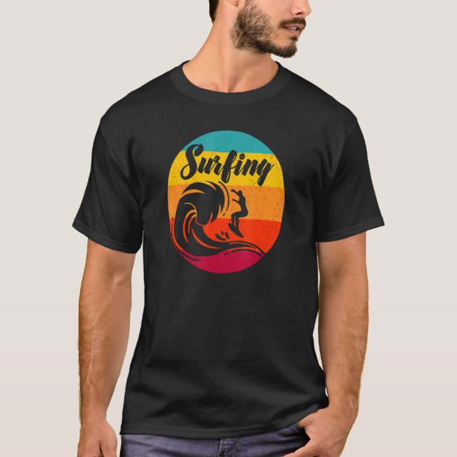Camiseta Playa de Verano Retro Vintage Santa Cruz (Anverso)