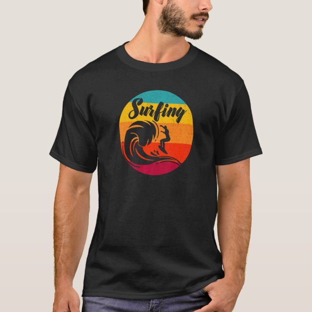 Camiseta Playa de Verano Retro Vintage Santa Cruz (Anverso)
