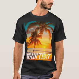 Camiseta playa de verano vacaciones océano palmera sol