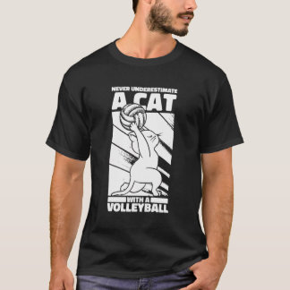 Camiseta Playa de voleibol Vball - Gato de voleibol