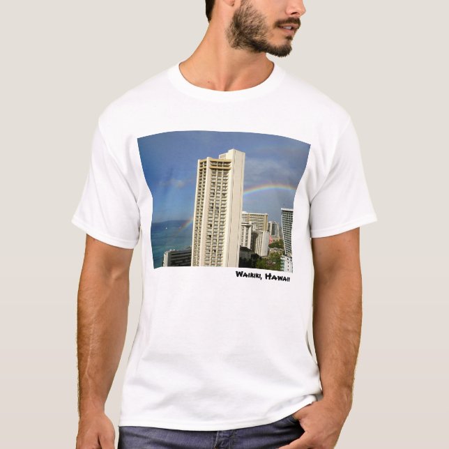 Camiseta Playa de Waikiki, Hawaii (Anverso)