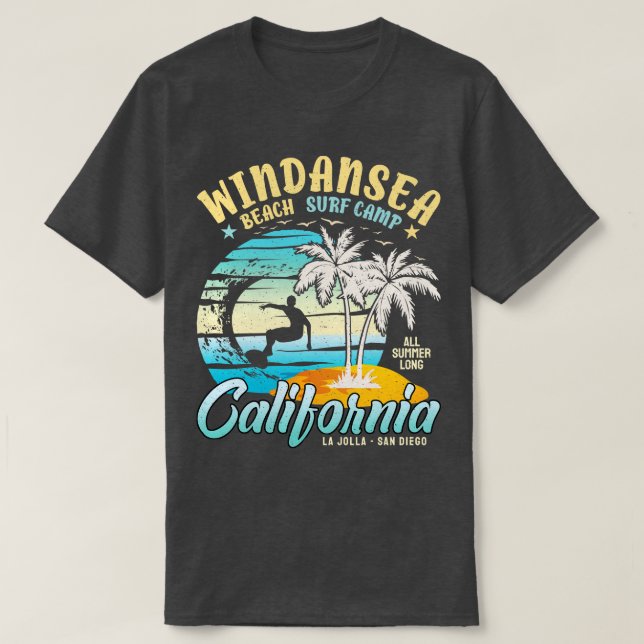 Camiseta Playa de Windansea La Jolla San Diego (Diseño del anverso)