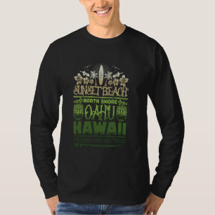 Camiseta Playa del Atardecer Oahu Costa Norte Hawaii Surf R