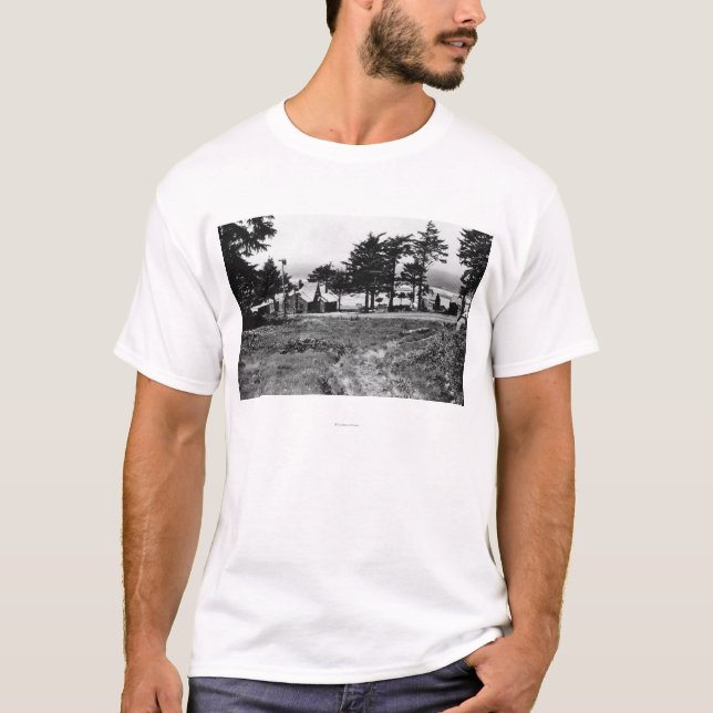 Camiseta Playa del cañón, océano de las cabañas de la (Anverso)