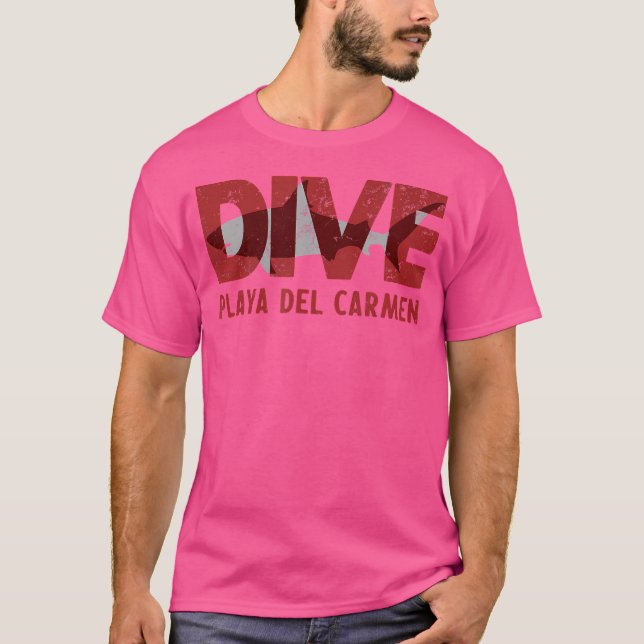 Camiseta Playa Del Carmen Dive México Buceo Tiburón (Anverso)