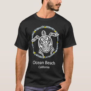 Camiseta Playa del Océano California Tortuga Tribal