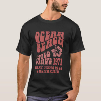 Camiseta Playa Del Océano Olas Salvajes De Surf Estética Pa