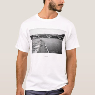 Camiseta Playa del oro, muelles de Oregon y puente sobre