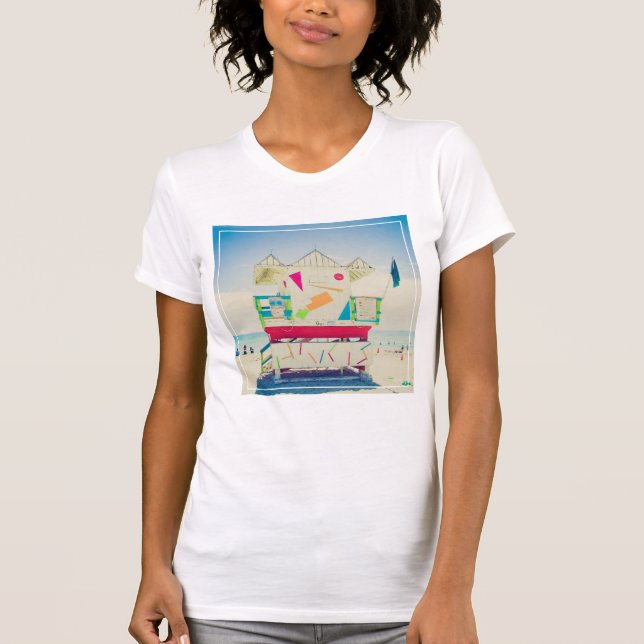 Camiseta Playa del sur de la torre el | del salvavidas, (Anverso)