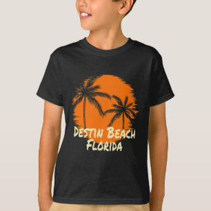 Camiseta Playa Destin Florida Recuerdo Vacaciones Sol Palma