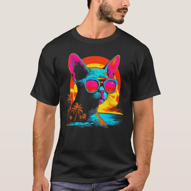 Camiseta Playa Devon Rex Cat (Anverso)