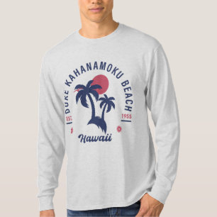 Camiseta Playa Duke Kahanamoku Hawaii Retro Palmeras 60