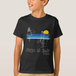 Camiseta Playa El Emir Uruguay, Chica Chico Surfista Playa
