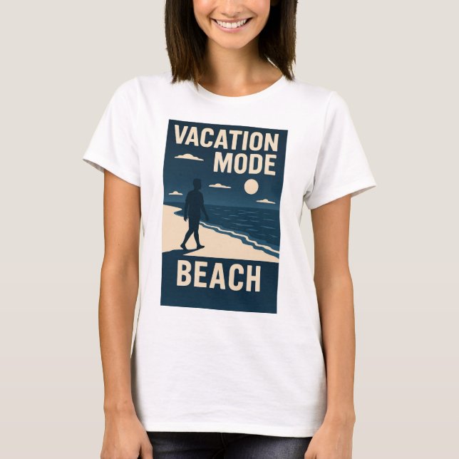 Camiseta Playa en modo vacaciones (Anverso)