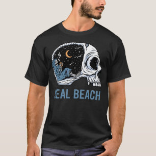 Camiseta Playa escalofriante de Skeleton Seal