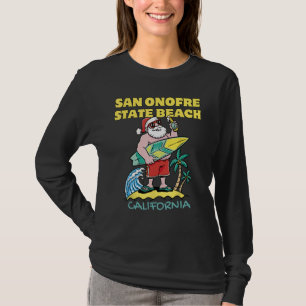 Camiseta PLAYA ESTATAL DE SAN ONOFRE CALIFORNIA Santa Navid