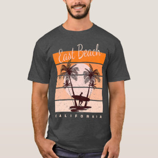 Camiseta Playa Este de California - Tropical Retro