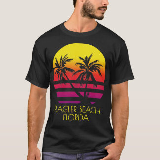Camiseta Playa Flagler Florida Palmeras Tropicales Sunset V
