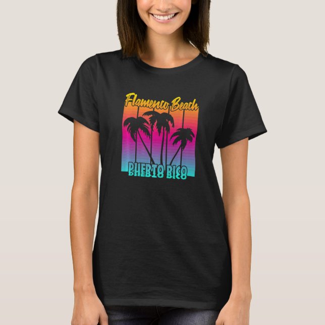 Camiseta Playa Flamenca Vintage   (Anverso)