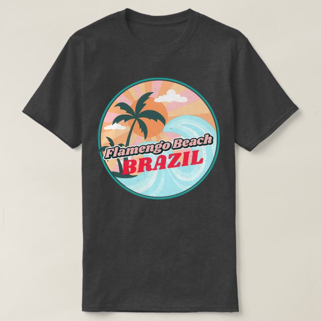 Camiseta Playa Flamengo para los amantes de las vacaciones  (Diseño del anverso)