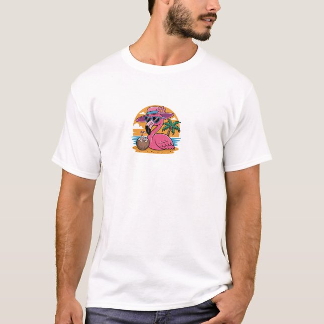 Camiseta Playa Flamingo (Anverso)