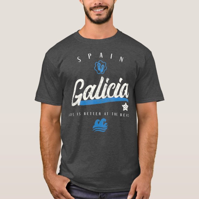 Camiseta Playa Galicia España (Anverso)