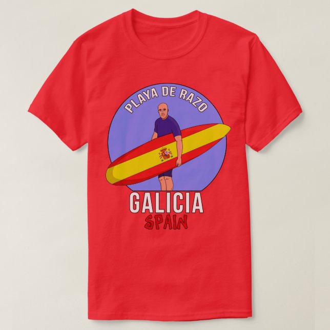 Camiseta Playa Galicia España (Diseño del anverso)
