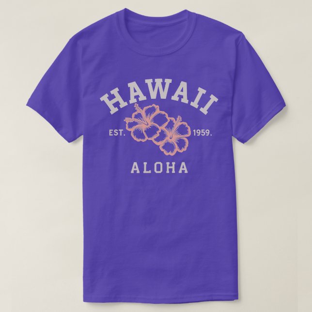 Camiseta Playa hawaiana vintage Aloha TShirt (Diseño del anverso)