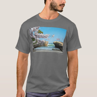 Camiseta Playa japonesa del árbol del cerezo Sakura Cherry 