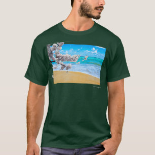 Camiseta Playa japonesa del árbol del cerezo Sakura Cherry 