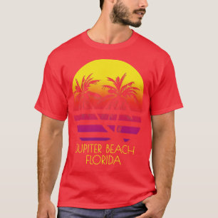Camiseta Playa Júpiter Florida Palmeras Tropicales Sunset V