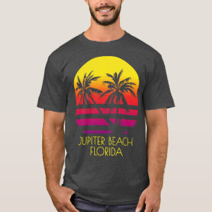 Camiseta Playa Júpiter Florida Palmeras Tropicales Sunset V