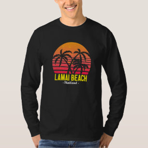 Camiseta Playa Lamai Tailandia Atardecer Palmeras Koh Samui