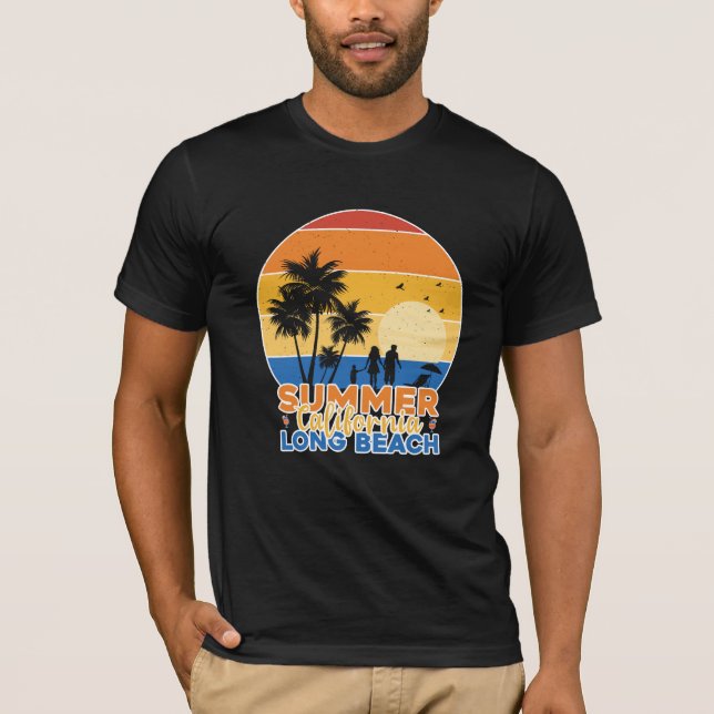 Camiseta Playa larga de verano de California-66594 (Anverso)