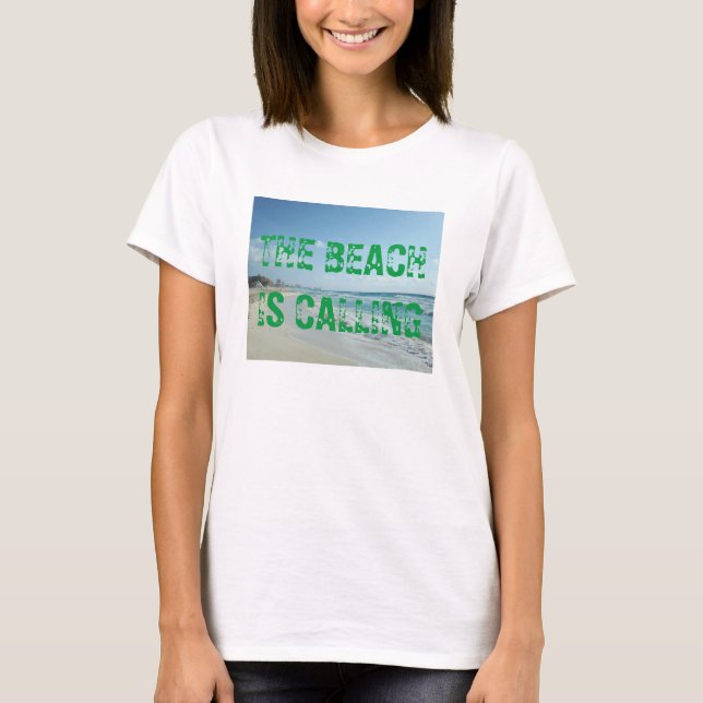 Camiseta Playa llamada (Anverso)