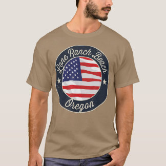 Camiseta Playa Lone Ranch - Patriotic Oregon Souvenir T-Shi