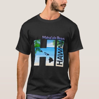 Camiseta Playa Mahai'Ula Hi Hawaii vacaciones estatales en 
