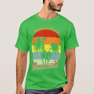 Camiseta Playa Makaha Hawái Palmas Tropicales Retro Vaca