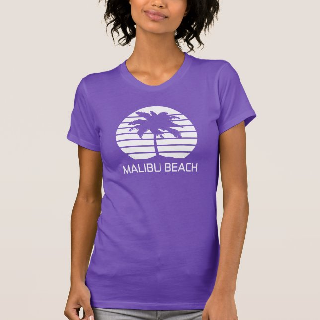 Camiseta Playa Malibu Retro (Anverso)
