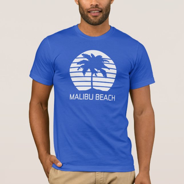 Camiseta Playa Malibu Retro (Anverso)